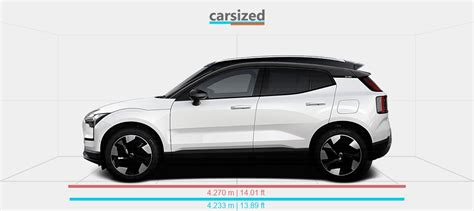 Dimensions Volvo EX30 2023 Present Vs Smart 1 2022 Present