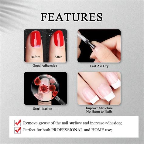 Morovan Nail Primer And Dehydrator For Acrylic Nails Professional No Burn Fast Air Dry Nail