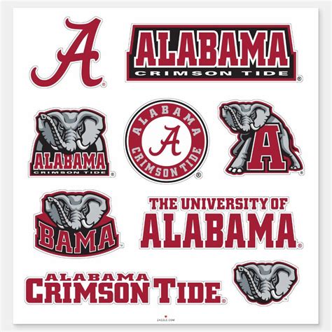 Alabama Crimson Tide Sticker Zazzle Crimson Tide Alabama Crimson