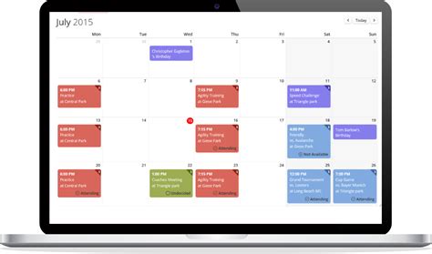 Sport Team Scheduling And Calendar App Teamtracky