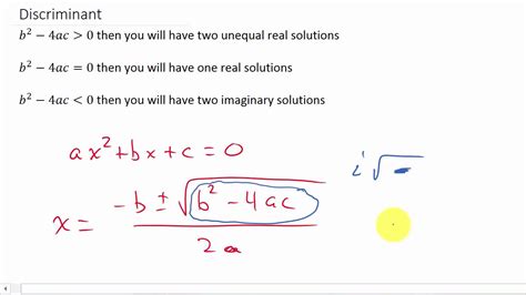 Descriminant How To Determine The Number And Types Of Solutions Of A