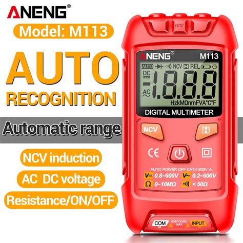 Aneng M Digital Mini Multimeter Tester Ac Dc Voltage With Ncv Data