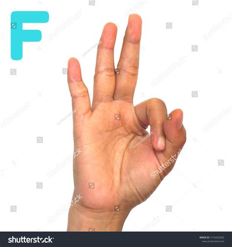 Alphabet Letter F Sign Language Deaf Stock Illustration 1516422503 | Shutterstock