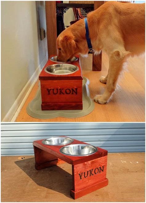 20 Easy DIY Dog Bowl Stand Ideas - DIY Crafts