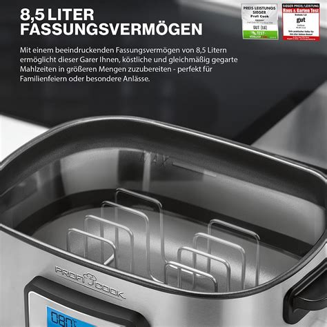 Proficook ProfiCook Sous Vide Garer PC SV 1112 Edelstahl Schwarz