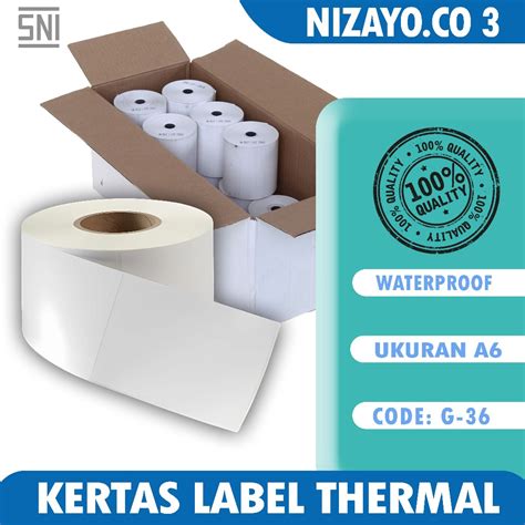 Jual Label Barcode 100 X 150 Kertas Sticker Thermal Resi 100x150mm