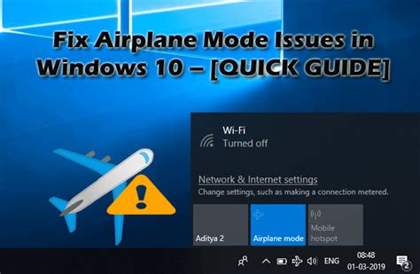 Fix Airplane Mode Issues In Windows 10 QUICK GUIDE