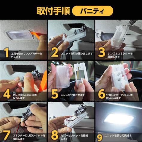 トヨタ ヴォクシー ノア エスクァイア 80系 前期 後期 LED ルームランプ 5点セット ZWR ZRR 専用設計 室内灯 カスタムパーツ