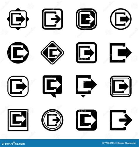 Exit Icon Vector Iconic Design Cartoondealer