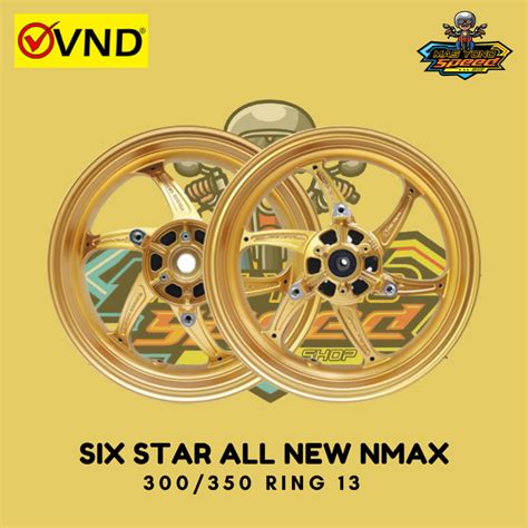 Jual VND Velg Pelg Racing Six Star Ring 13 All New Nmax 155 Set Depan