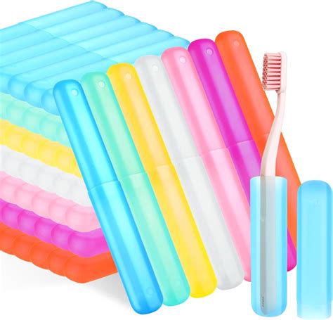 Estuche De Viaje Para Cepillos De Dientes De 70 Piezas 7 Colores Soporte De Almacenamiento