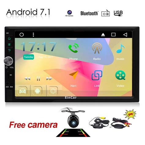 Android 7 1 Touch Screen Car Stereo EinCar 7 Inch Double Din In