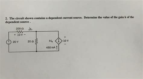 Solved The Circuit Shown Contains A Dependent Current Chegg