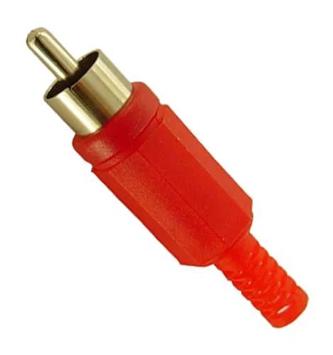 Ficha Conector Rca Macho Rojo X Unidad P Ar X Unidad