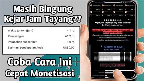 Cara Cepat Menambah Jam Tayang Youtube Aplikasi Penambah Jam Tayang