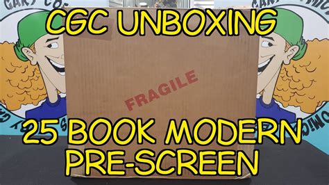 Cgc Unboxing Of Modern Pre Screen Comic Books Youtube