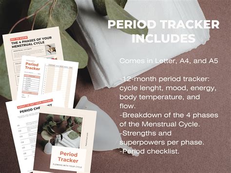 Period Tracker Cycle Syncing Journal Menstrual Cycle Planner Instant