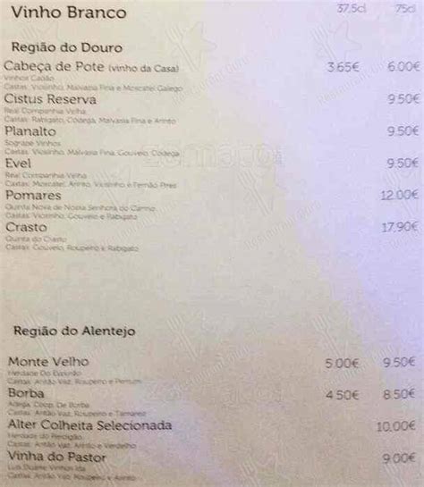 Menu Em O Nordeste Transmontano Restaurante Vila Nova De Gaia