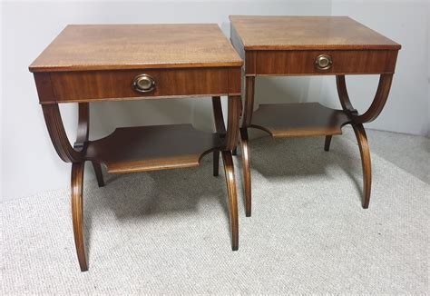 Excellent Pair Mahogany Side Lamp Tables Antiques Atlas