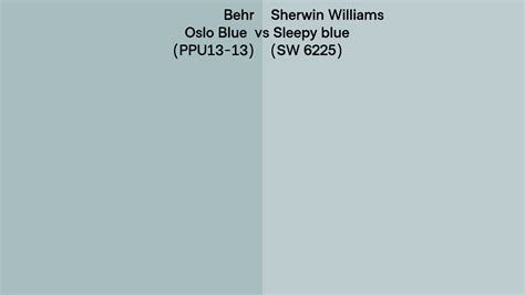 Behr Oslo Blue Ppu Vs Sherwin Williams Sleepy Blue Sw