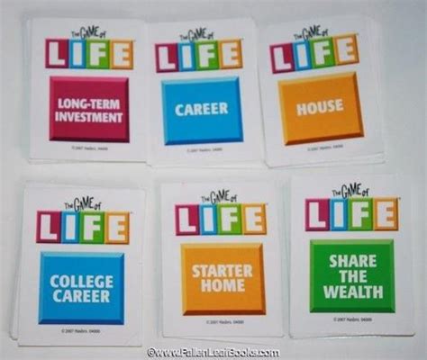 Game Of Life Printable Cards