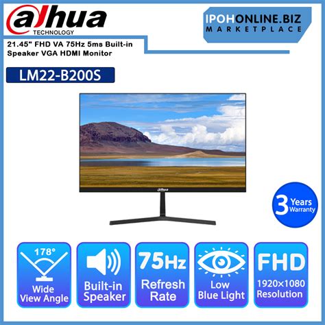 Dahua Lm B S Fhd Va Hz Ms Built In Speaker Vga Hdmi