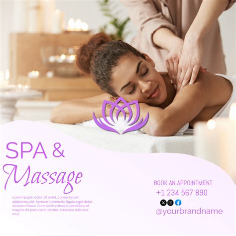 Spa And Massage Template Postermywall