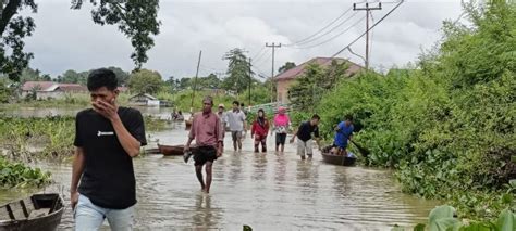 Situasi Banjir Di Kota Jambi Turun Ke Level Siaga III 20 Rumah Warga