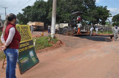 Prefeita Acompanha Inicio De Pavimenta O Da Vila Val Ria Poder