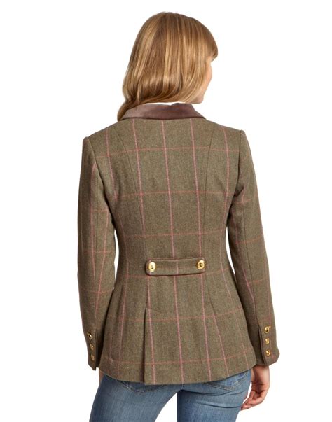 Country Attire Country Chic Womens Tweed Jacket Leather Jacket