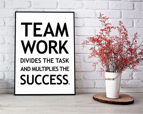 Teamwork Quotes for Office, Success Quotes, Office Wall Decor ...