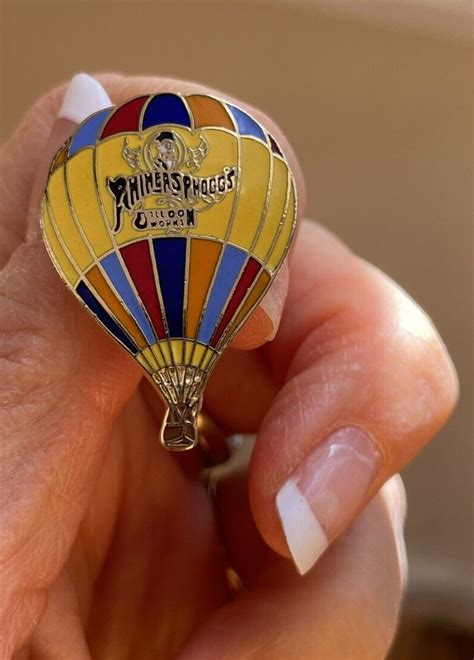 Vtg Hot Air Balloon Cloisonne Pin Phineas Phoggs Ball Gem