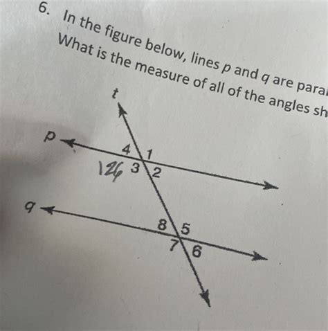 5 In The Figure Below Lines P And Q A Para What Is The Measure Les Sl