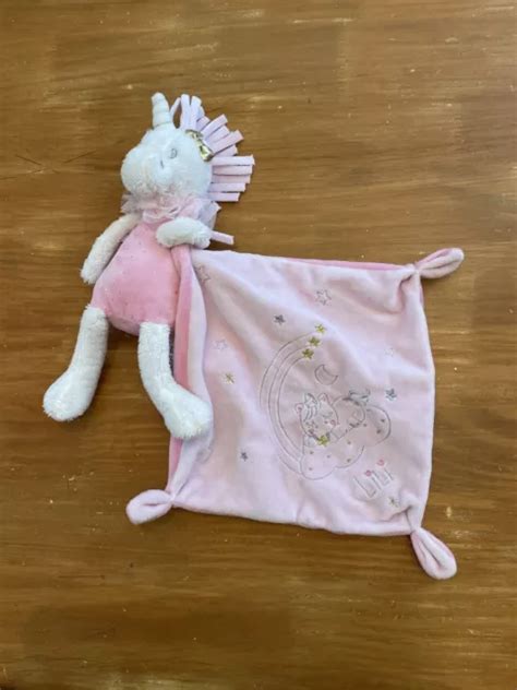 Doudou Plat Mouchoir Licorne Lili Rose Blanc Dor Or Nicotoy Simba Toys