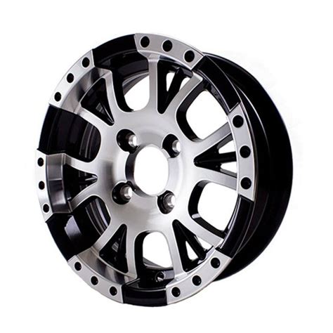 13x5 5 Lug On 45 Aluminum Series 06 Trailer Wheel Black Inlay 635545b