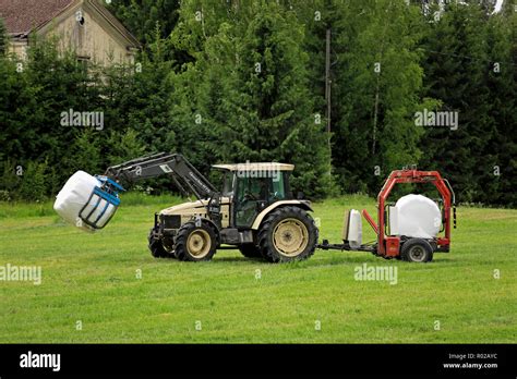 front  loader bale loader  res stock photography  images alamy