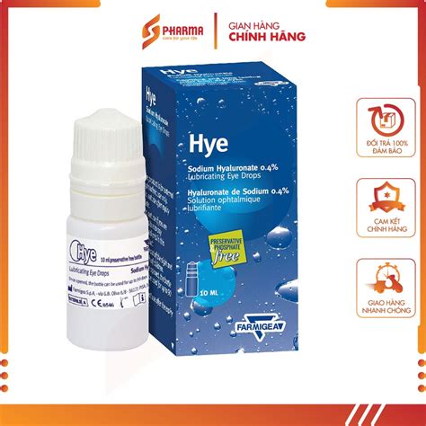 Dung dịch nhỏ mắt HYE FARMIGEA S p A Italy Chính hãng Lọ 10ml