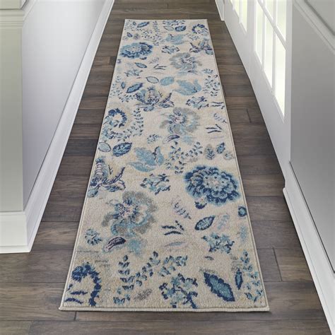 Nourison Tranquil Floral Ivory Light Blue X Area Rug X