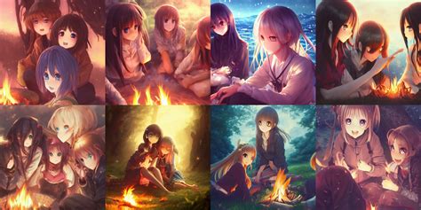 Anime Campfire Trending On Artstation Illustration Stable Diffusion