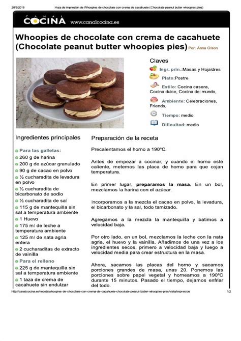 PDF Receta De Whoopies De Chocolate DOKUMEN TIPS