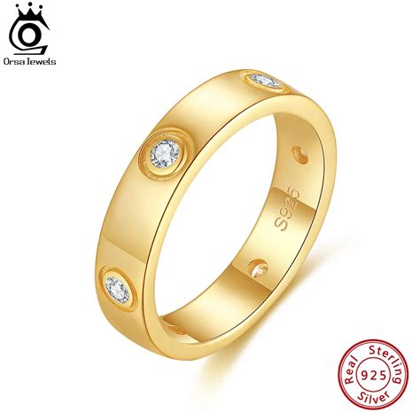 Orsa Jewels Luxury K Gold Sterling Silver Eternity Rings Women S