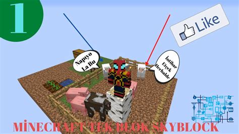 Minecraft Tek Blok Skyblock B L M Youtube