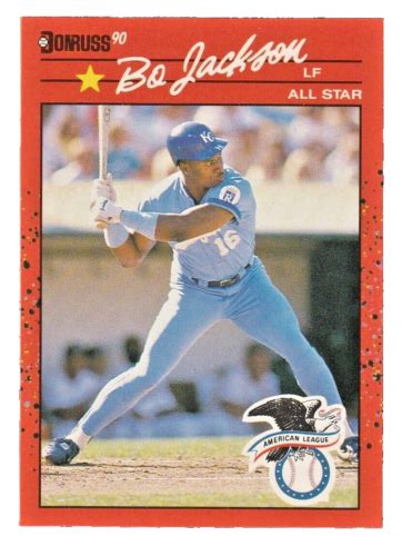 Donruss All Star Bo Jackson Double Error Recent Major League