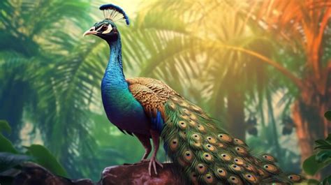 Premium AI Image | male peacock exotic bird