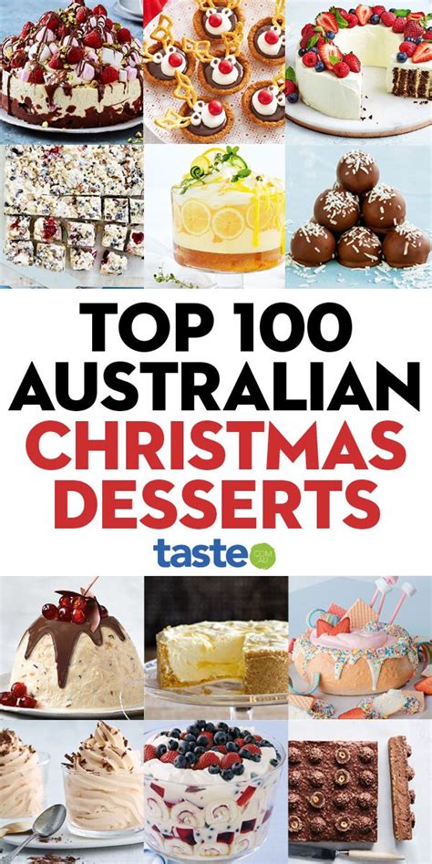 The Cover Of Top Australian Christmas Desserts By Tastee Including