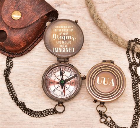 Customize Engraved Compass For Graduation Graduation T Etsy