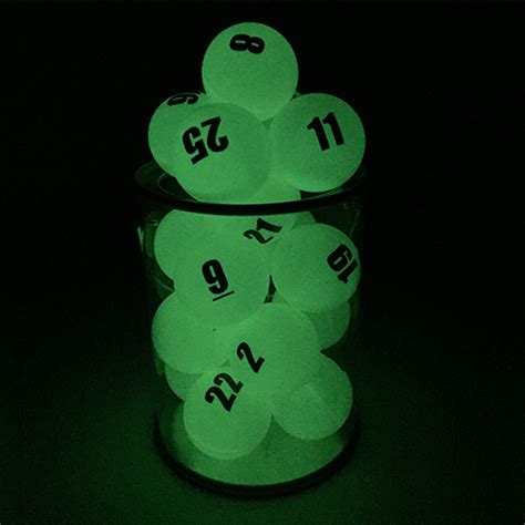 Individually Numbered Glow in the Dark Ping Pong Balls - Double Side ...