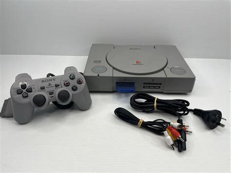 Sony Playstation Grey Ps Console Controller Leads Pal Ntsc