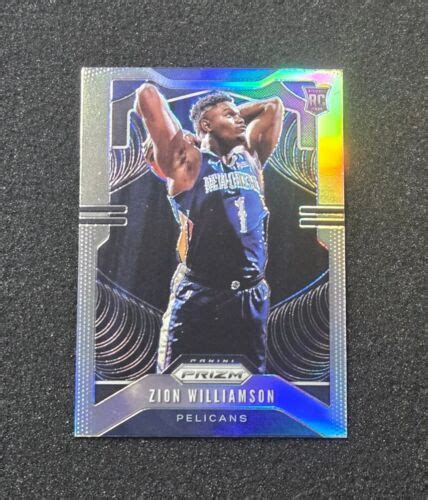 2019 PANINI PRIZM ZION WILLIAMSON SILVER PRIZM ROOKIE CARD RC PELICANS