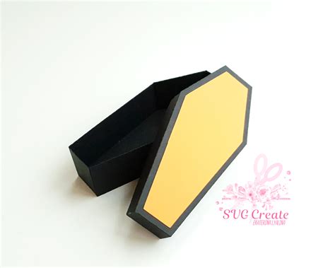 Coffin Template Pdf Box Printable Coffin Box